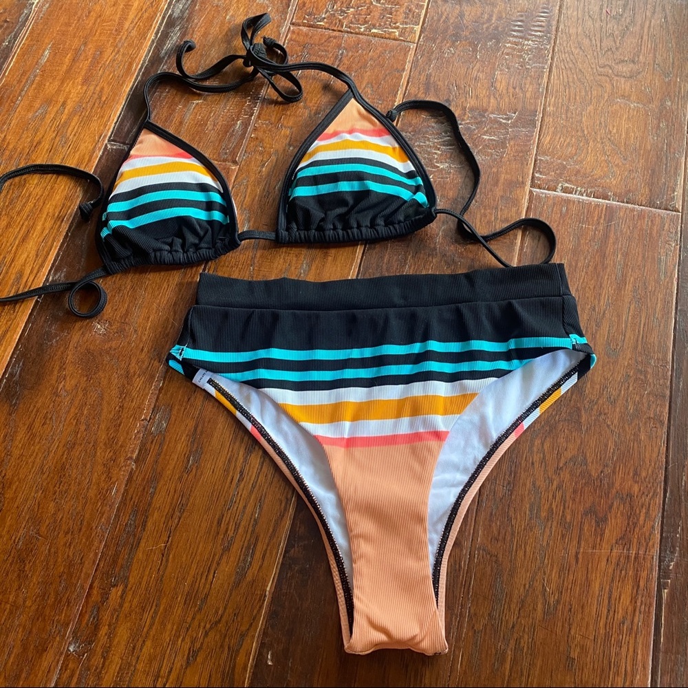 Body Glove Striped Bikini Set